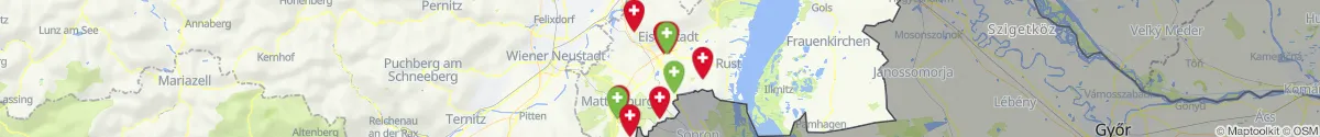Map view for Pharmacies emergency services nearby Wulkaprodersdorf (Eisenstadt-Umgebung, Burgenland)
